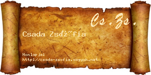 Csada Zsófia névjegykártya