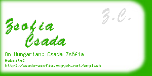 zsofia csada business card